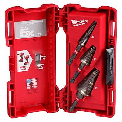 Step Drill Bit Set 1/8 to 1 Sz Range