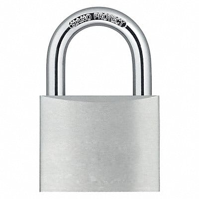 Keyed Padlock 1 1/4 in Rectangle Silver