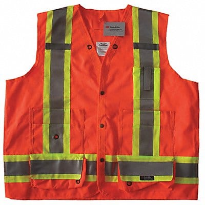 Safety Vest Orange/Red 2XL Snap