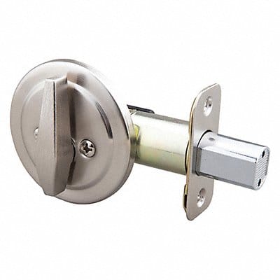 Deadbolt For Key Door Satin Nickel