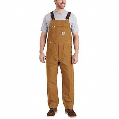 J7523 Bib Overalls 34 Waist Sz 34 Inseam Brn