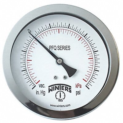 Pressure Gauge 4 Dial Size Silver