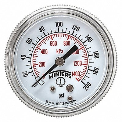 K4523 Pressure Gauge 2 Dial Size Black