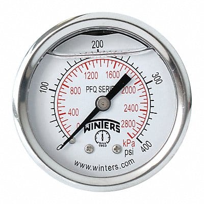 Pressure Gauge 2 Dial Size Silver