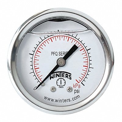 Pressure Gauge 2 Dial Size Silver