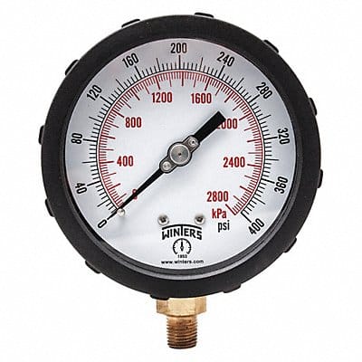 K4215 Pressure Gauge 4 Dial Size Black