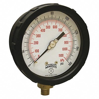 K4215 Pressure Gauge 4 Dial Size Blue