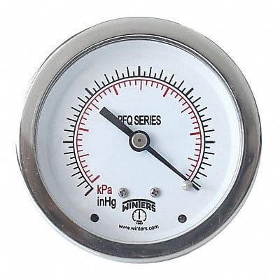 Pressure Gauge 2-1/2 Dial Size Silver