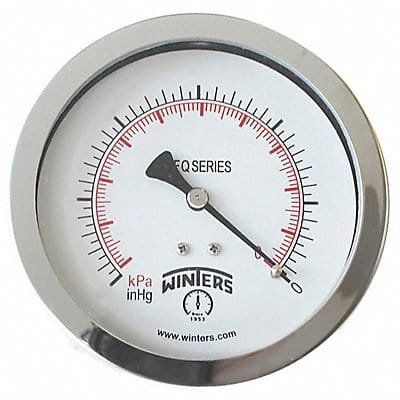 Vacuum Gauge 4 Dial Size Silver