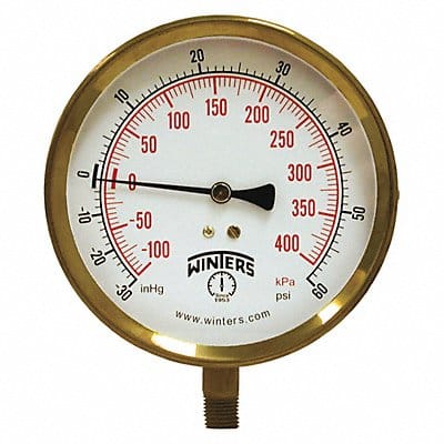 K4531 Compound Gauge 4-1/2 Dial Size Black