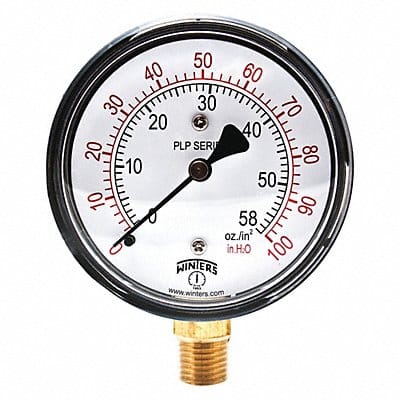 K4546 Pressure Gauge 2-1/2 Dial Size Black