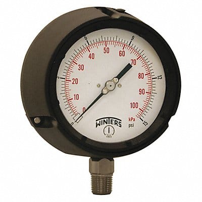 Pressure Gauge 4-1/2 Dial Size Black