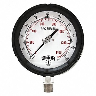 Pressure Gauge 4-1/2 Dial Size Black