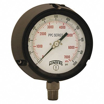 Pressure Gauge 4-1/2 Dial Size Black