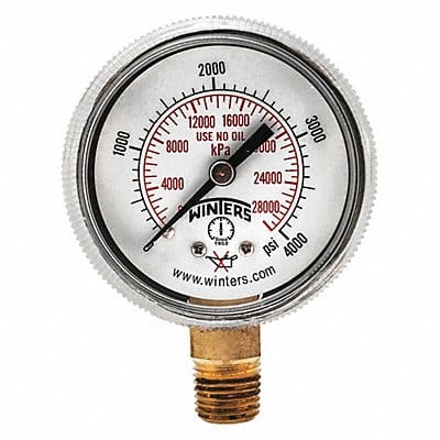 K4562 Pressure Gauge 2 Dial Size Brass