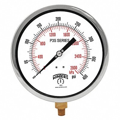 Pressure Gauge 6 Dial Size Black