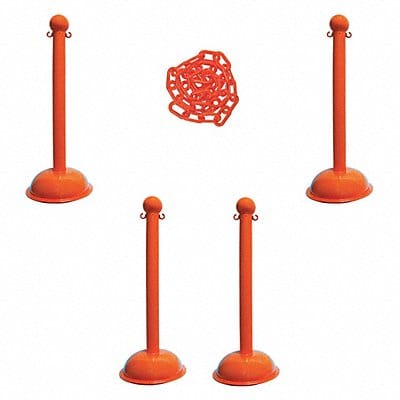 Barrier Post Kit 41 H Safety Orange