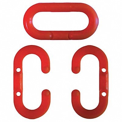 Chain Link Red 1-1/2 Size Plastic PK10