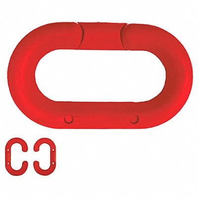 Chain Link Red 2 Size Plastic PK10