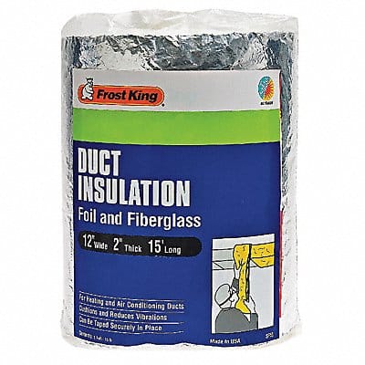 Duct Insulation Fiberglass 15 ft L