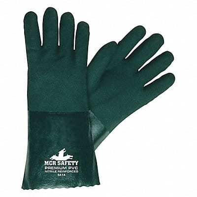 Chemical Gloves L 14 in.L Green PVC PK12