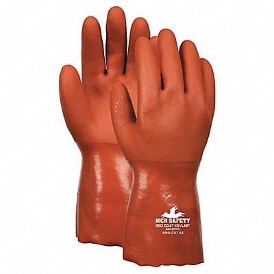 J4434 Chemical Gloves 3XL 12in. L Red PVC PK12