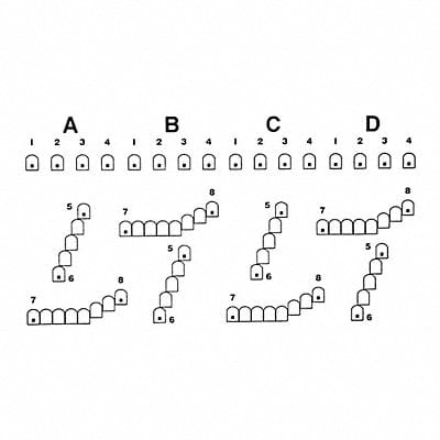 US Military ABCD Machine Gun Target PK50