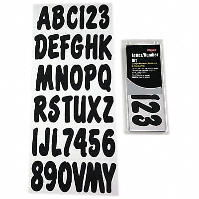 Number and Letter Combo Kit Black 3 in.H