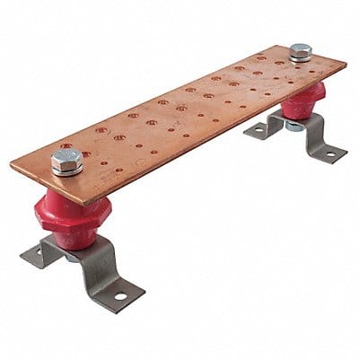 Busbar Copper Grounding Bar L 16in