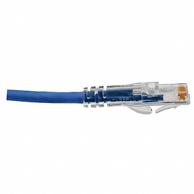 Patch Cord Cat 6A Clear Boot Blue 100ft.