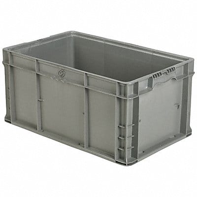 H6170 Straight Wall Container Gray Solid HDPE