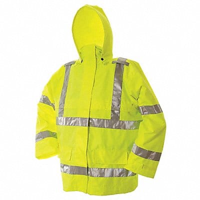 H7524 Rain Jacket Class 3 Type R Ylw/Grn L