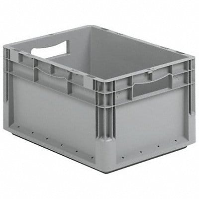 Straight Wall Container Gray Solid HDPE