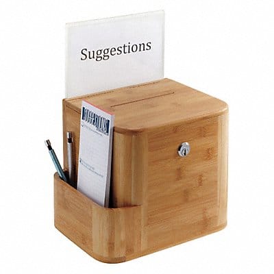 Bamboo Suggestion Box Natural