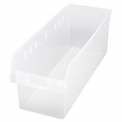 Shelf Bin Clear Polypropylene 8 in