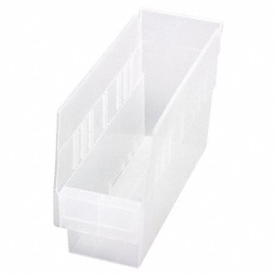 Shelf Bin Clear Polypropylene 6 in