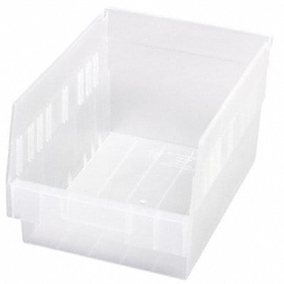 Shelf Bin Clear Polypropylene 6 in