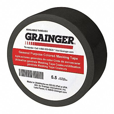 Masking Tape 1/4 W 60 yd L Black PK144