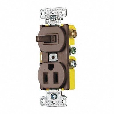 Combo Device Brown 1P Switch and Recpt