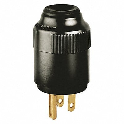 Straight Blade Plug Black 0.5 HP 125VAC