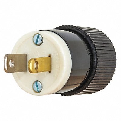 Blade Plug Black/White 0.5 HP 125VAC