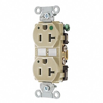 Receptacle Ivory 1.0 HP Mounting Flush