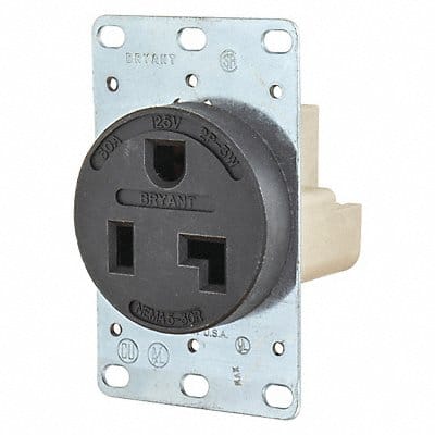 Receptacle Black 30A 2.0 HP 3 Wires