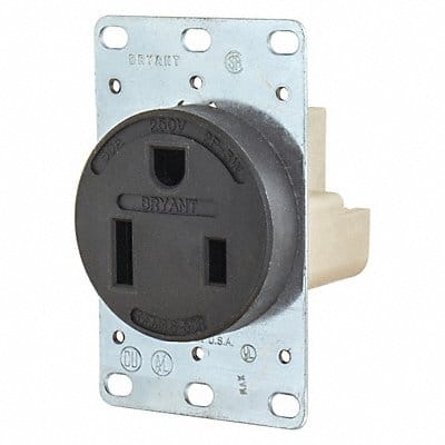 Receptacle Black 50A 3.0 HP 2 Poles