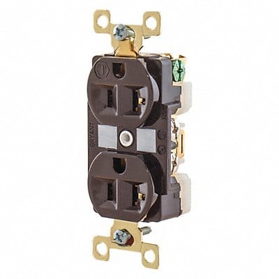 Receptacle Brown Nylon 1.0 HP 2 Poles