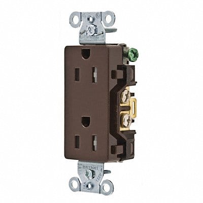 Receptacle Brown Nylon 0.5 HP 125VAC