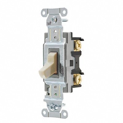 Wall Switch Ivory 20A Back Side SnglPole