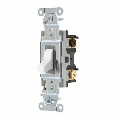 Wall Switch 20A White 1 HP 3-Way Switch