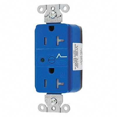 Receptacle Blue 1.0 HP 3 Wires Nylon