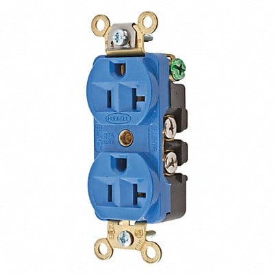 Receptacle Blue 1.0 HP 3 Wires Nylon